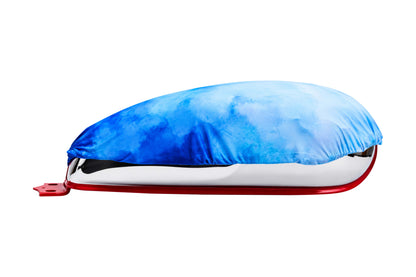 Motorcycle Fuel Tank Cover Dual Shade - Premium Elastic Dustproof & Scratch-Resistant Protector for Triumph Speed 400/400 T4, Scrambler 400 X/XC, Tracker & Thruxton 400 All Models, Blue