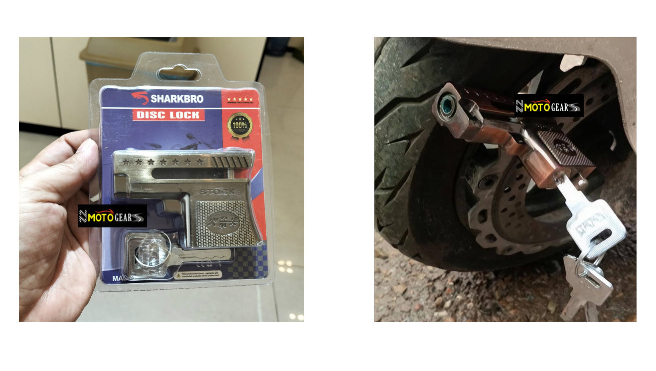 Disc Lock Heavy Duty Painted Finish Disc Brake Anti Theft 6mm Pin Wheel Locking Security Lock for Bike and Motorcycle