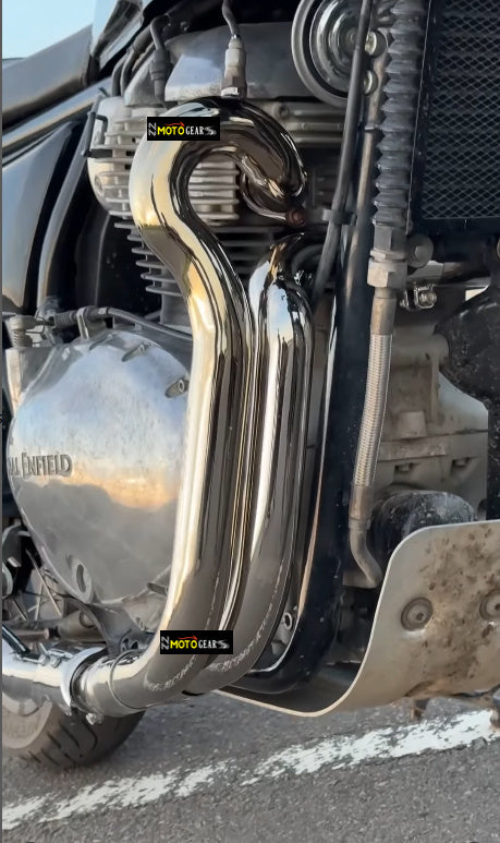 Silver Stallion Performance 2 in 1 Redline Silver Exhaust Silencer For Interceptor & Continental GT 650 Bear 650