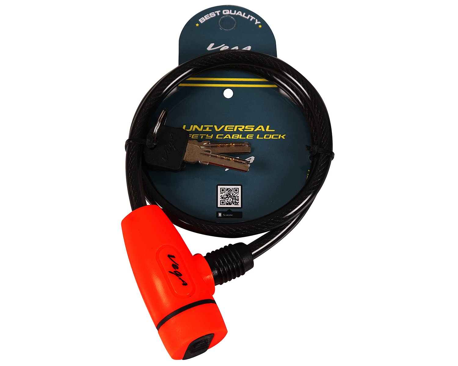 VEGA Helmet Multipurpose Cable Manual Lock Red