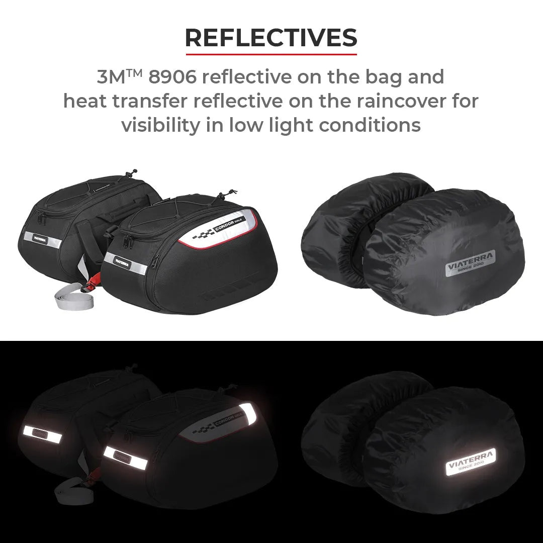 VIATERRA CONDOR SOLO 100% WATERPROOF MOTORCYCLE SADDLEBAGS