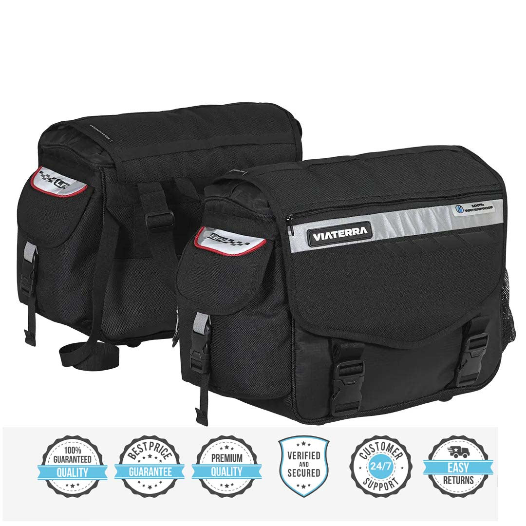 VIATERRA LEH 100% WATERPROOF MOTORCYCLE SADDLEBAGS