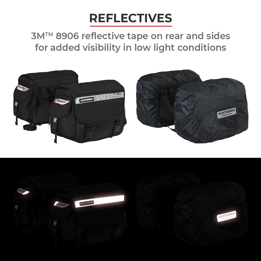 VIATERRA LEH 100% WATERPROOF MOTORCYCLE SADDLEBAGS