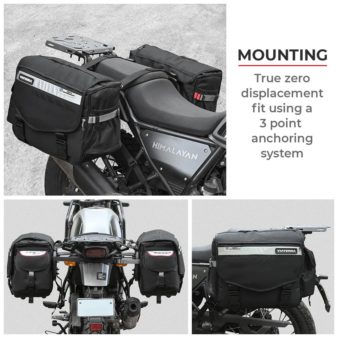 VIATERRA LEH 100% WATERPROOF MOTORCYCLE SADDLEBAGS