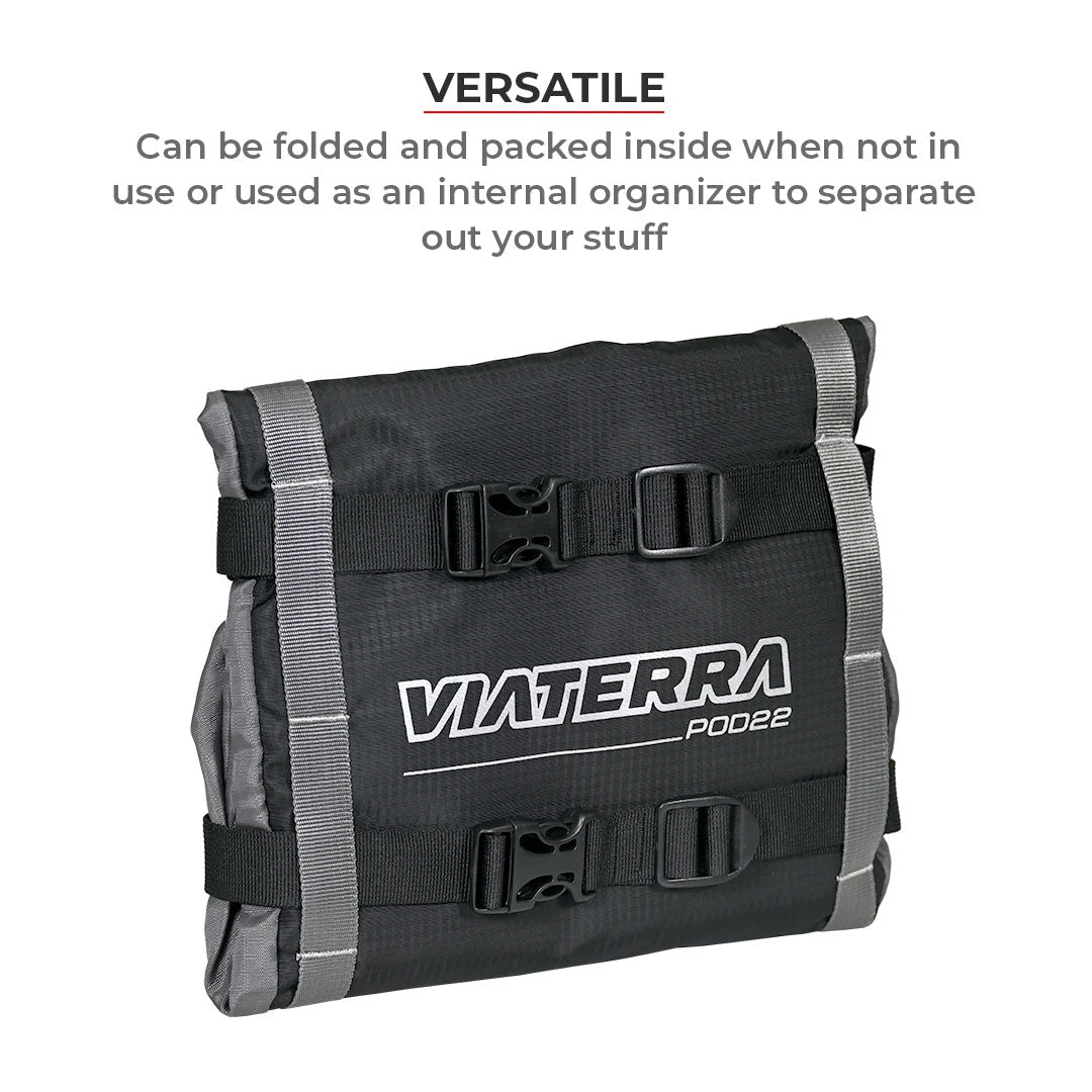 VIATERRA POD 100% WATERPROOF MOTORCYCLE TAIL BAG
