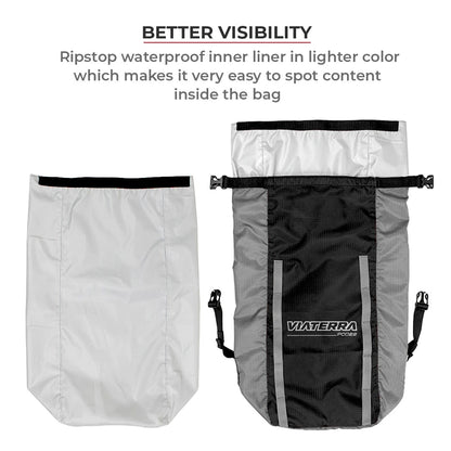 VIATERRA POD 100% WATERPROOF MOTORCYCLE TAIL BAG