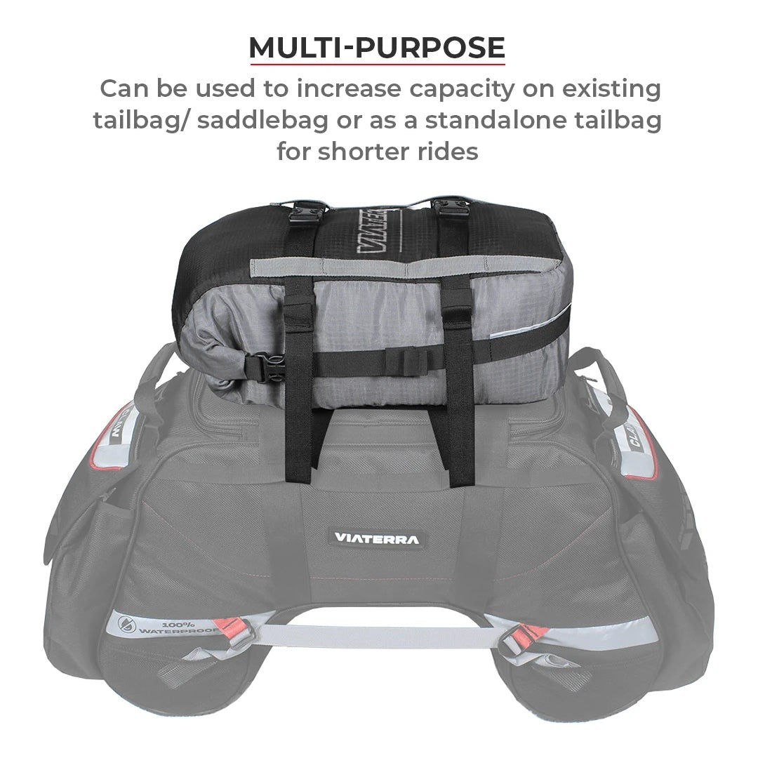 VIATERRA POD 100% WATERPROOF MOTORCYCLE TAIL BAG