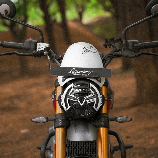 Legundary Triumph scrambler 400 zephyr visor silver