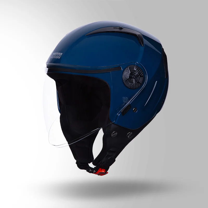 OPEN FACE VOGUE MATT BLUE HELMET