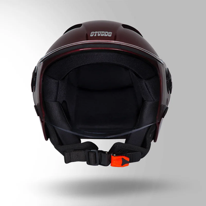 OPEN FACE VOGUE WINE RED HELMET