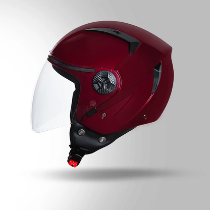 OPEN FACE VOGUE WINE RED HELMET
