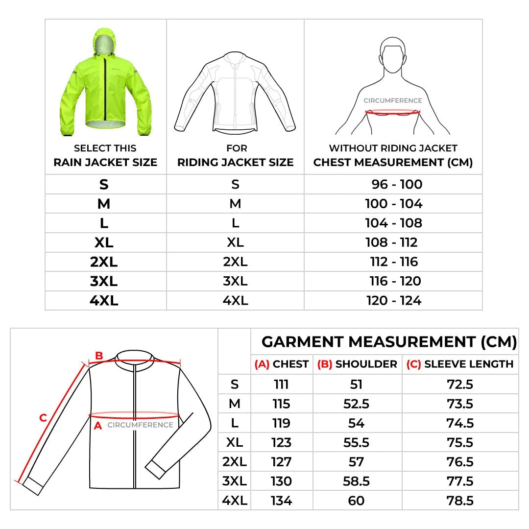 ViaTerra B100 Motorcycle Rain Jacket