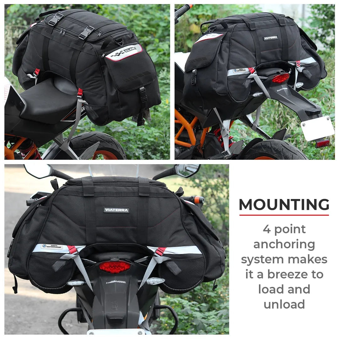 ViaTerra Claw 100% Waterproof motorcycle tailbag Universal
