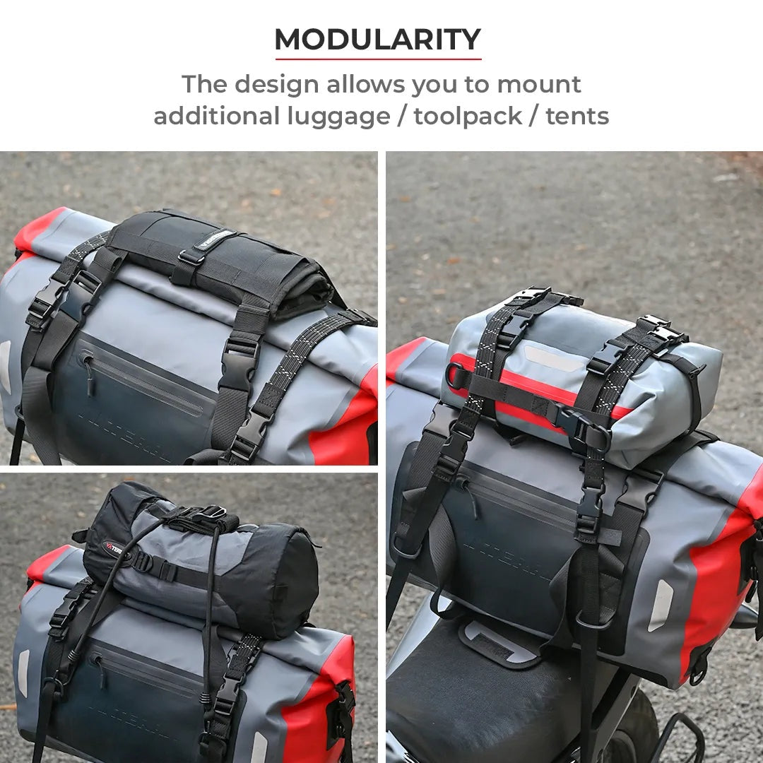 ViaTerra DryBag 40L 100% Waterproof Motorcycle Tailbag Universal
