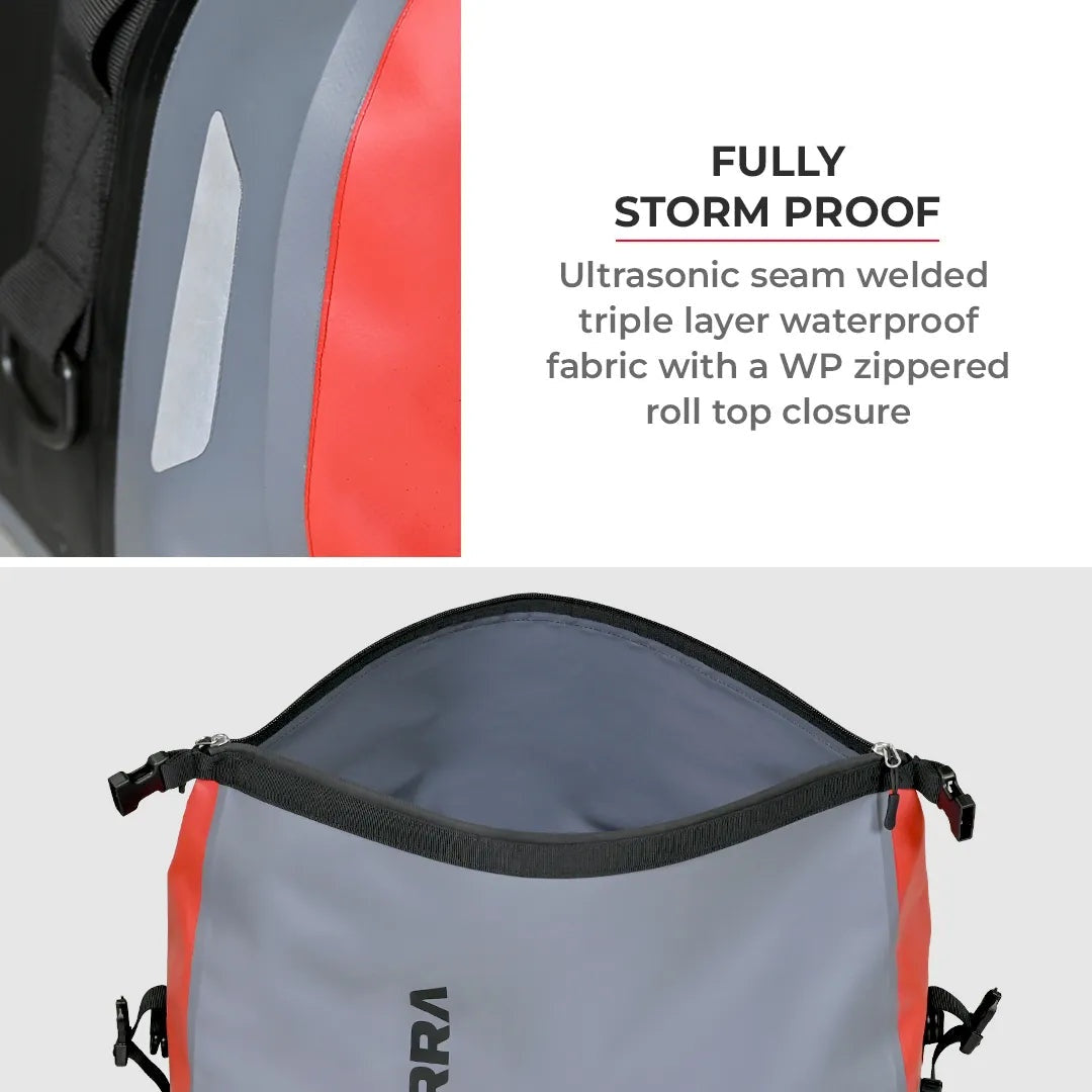 ViaTerra DryBag 40L 100% Waterproof Motorcycle Tailbag Universal