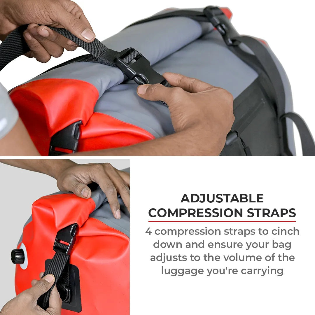 ViaTerra DryBag 40L 100% Waterproof Motorcycle Tailbag Universal