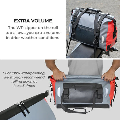ViaTerra DryBag 55L 100% Waterproof Motorcycle Tailbag Universal