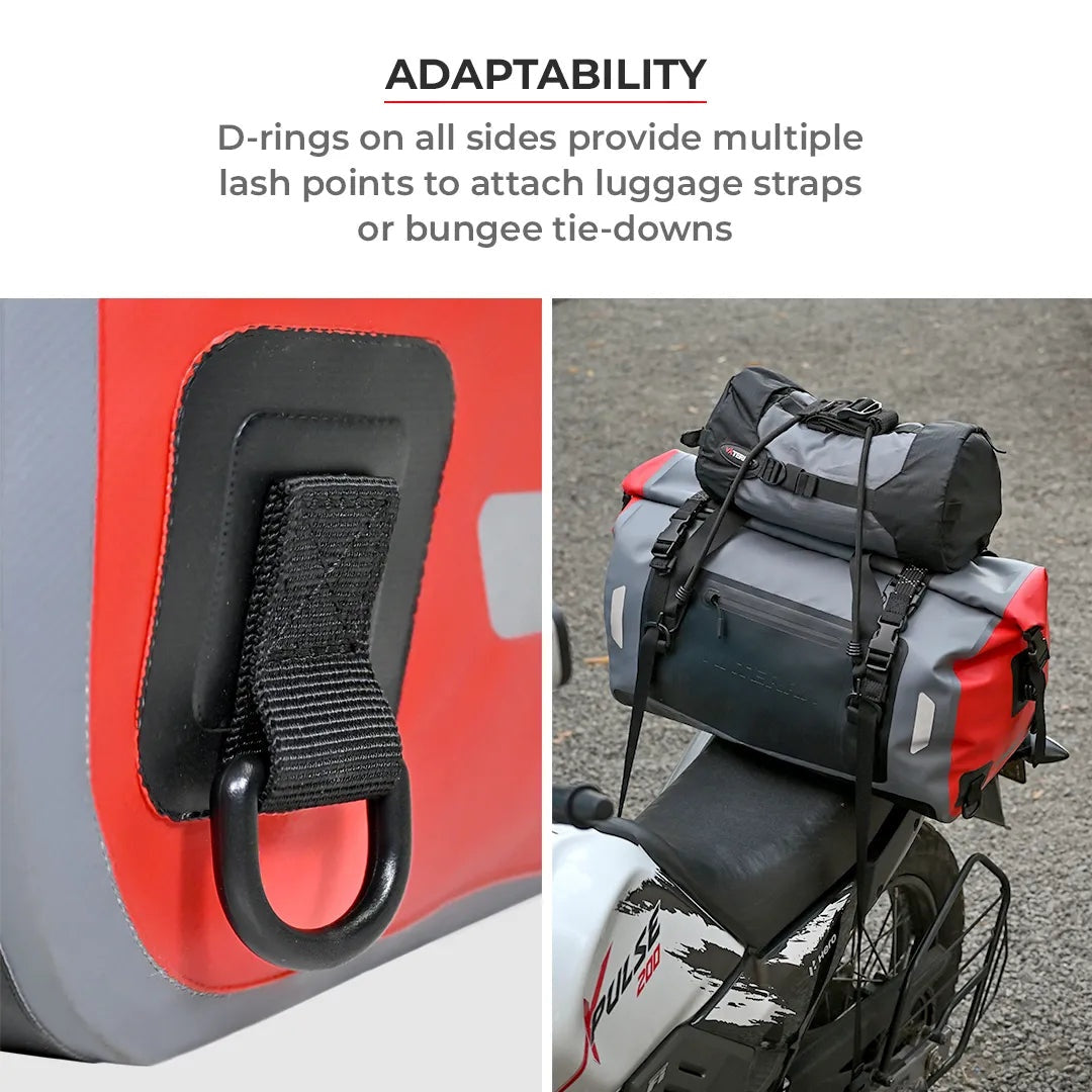 ViaTerra DryBag 55L 100% Waterproof Motorcycle Tailbag Universal
