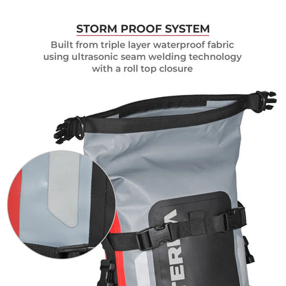 ViaTerra DryBag 8L 100% Waterproof Motorcycle Tailbag Rear rack bag Universal with versatile mounting