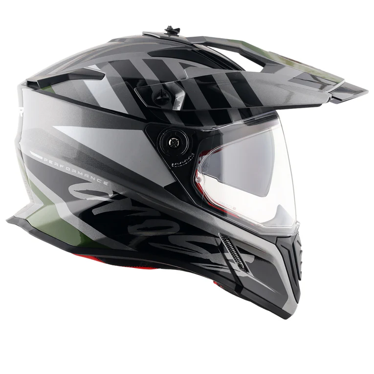 AXOR X-Cross Dual Visor Orbit Helmet ATHENA GREY BLACK