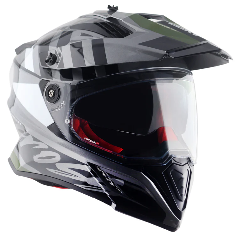 AXOR X-Cross Dual Visor Orbit Helmet ATHENA GREY BLACK