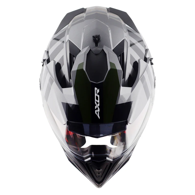 AXOR X-Cross Dual Visor Orbit Helmet ATHENA GREY BLACK