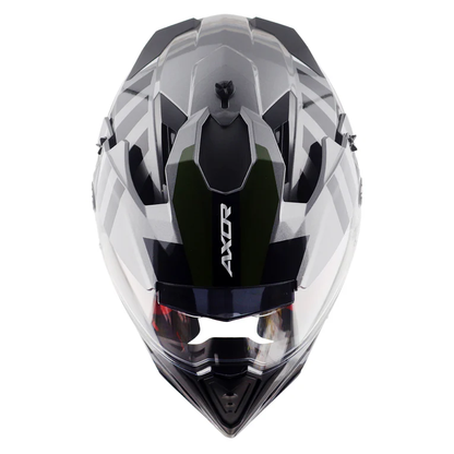 AXOR X-Cross Dual Visor Orbit Helmet ATHENA GREY BLACK