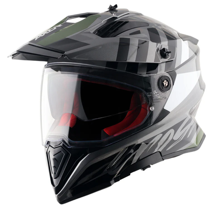 AXOR X-Cross Dual Visor Orbit Helmet ATHENA GREY BLACK