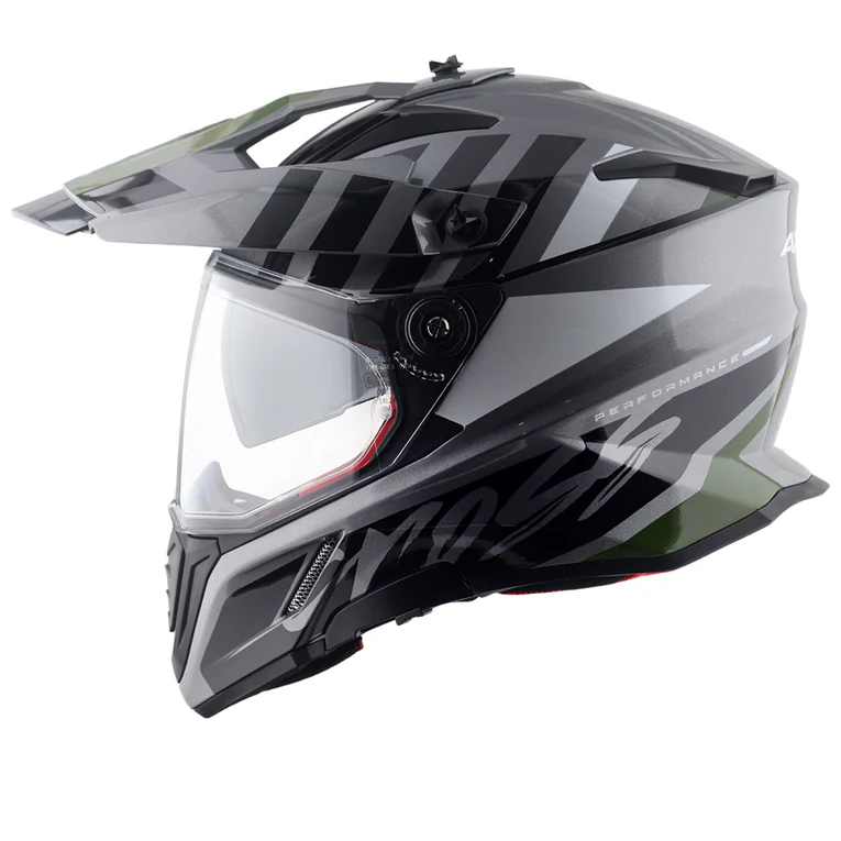 AXOR X-Cross Dual Visor Orbit Helmet ATHENA GREY BLACK