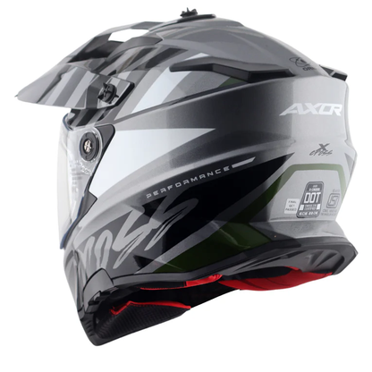 AXOR X-Cross Dual Visor Orbit Helmet ATHENA GREY BLACK