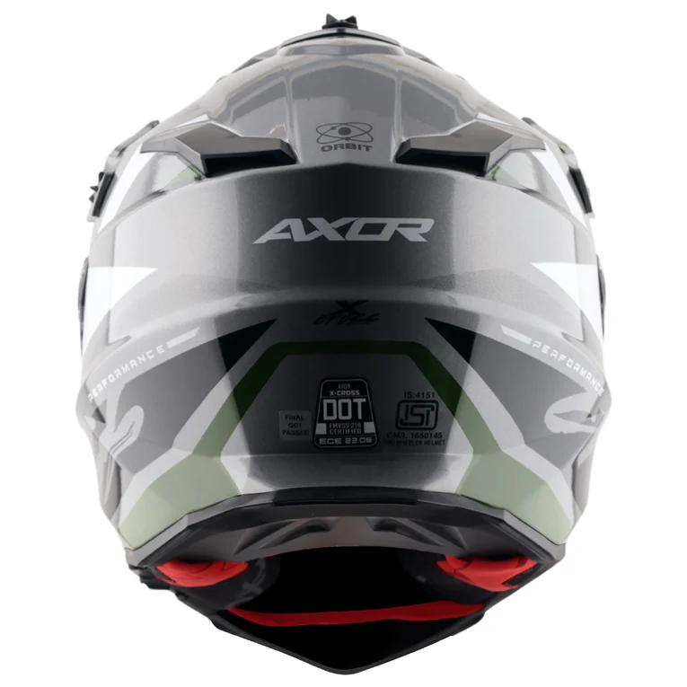 AXOR X-Cross Dual Visor Orbit Helmet ATHENA GREY BLACK
