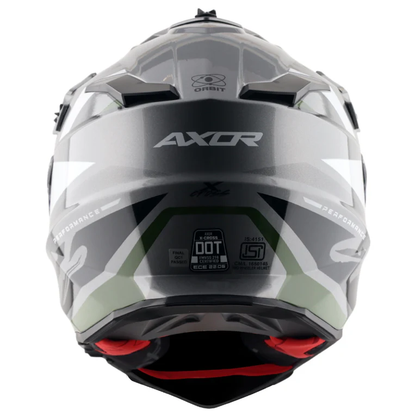 AXOR X-Cross Dual Visor Orbit Helmet ATHENA GREY BLACK