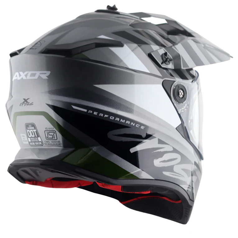 AXOR X-Cross Dual Visor Orbit Helmet ATHENA GREY BLACK