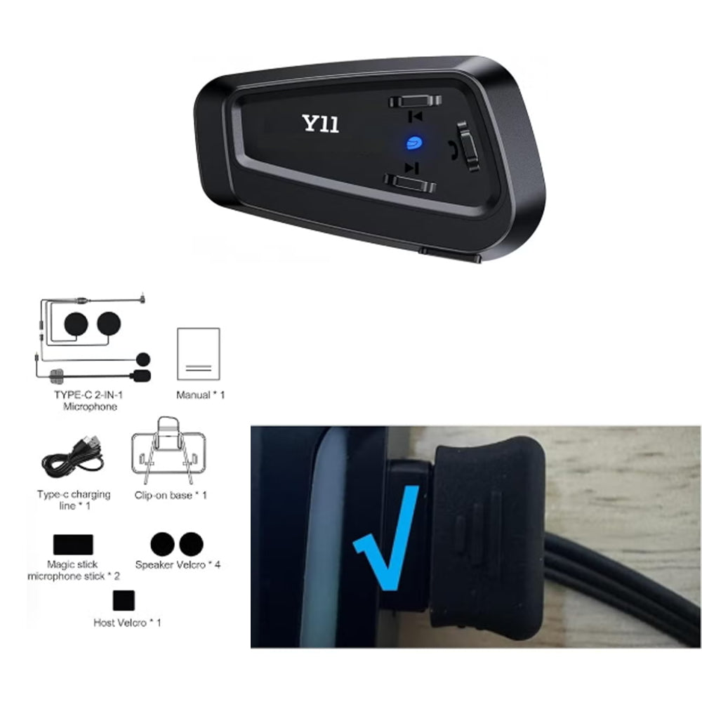 Y11 Motorcycle Helmet Bluetooth Headset