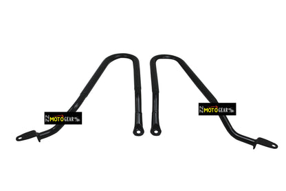 Black Soft Panniers Bags Pair With Soft Pannier Rail Pair Compatible With Royal Enfield Bear 650