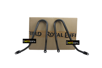 Black Soft Panniers Bags Pair With Soft Pannier Rail Pair Compatible With Royal Enfield Bear 650