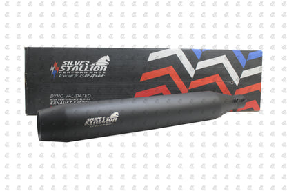 Silver Stallion Performance Ranger Black Exhaust Silencer For BSA Goldstar 650