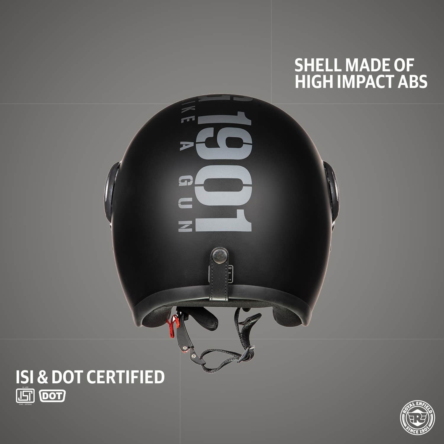 ROYAL ENFIELD JET OPEN FACE MLG HELMET WITH CLEAR VISOR MATT BLACK