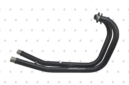 SILVER STALLION PERFORMANCE BEND PIPES BLACK FOR ROYAL ENFIELD INTERCEPTOR / GT 650