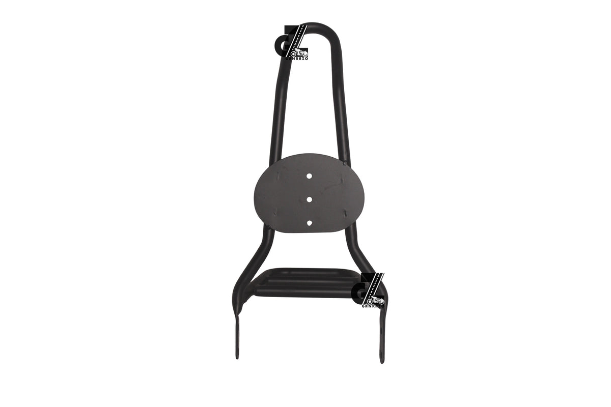 Black Carrier Rack with Backrest For Royal Enfield Meteor 350 (Sissy Bar)