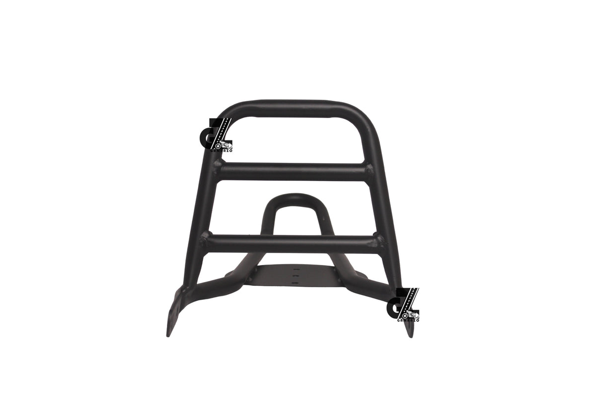 Black Carrier Rack with Backrest For Royal Enfield Meteor 350 (Sissy Bar)