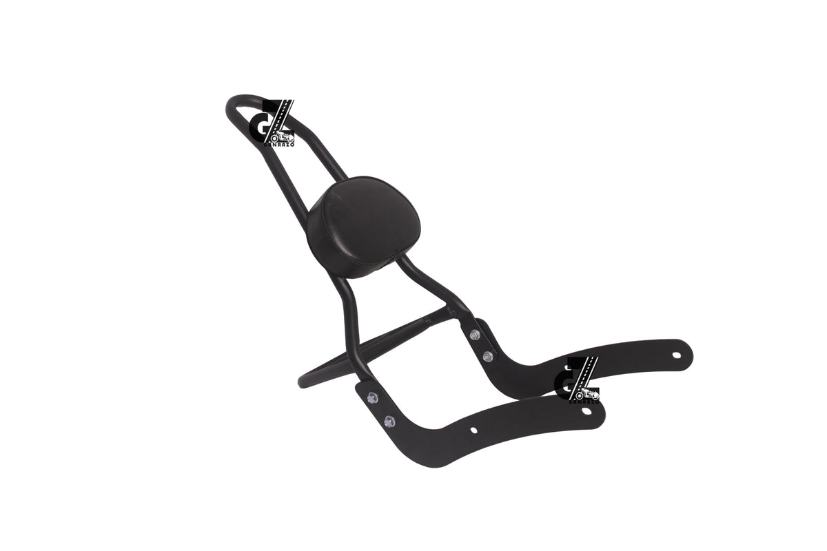 Black Carrier Rack with Backrest For Royal Enfield Meteor 350 (Sissy Bar)