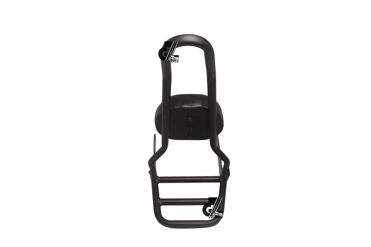 Black Carrier Rack with Backrest For Royal Enfield Meteor 350 (Sissy Bar)