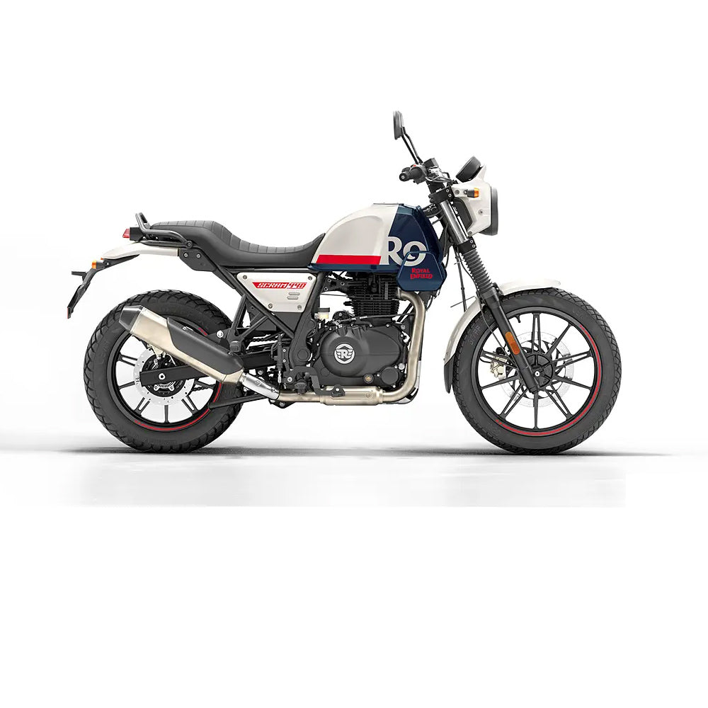 Stallion Performance Silencer Exhaust Silver For Himalayan 411 & Scram 411 /440
