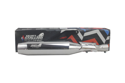 Silver Stallion Performance Silencer Exhaust (BLAZE) SILVER For Triumph speed 400/ Scrambler 400X/T4/ Scrambler 400XC