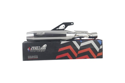Silver Stallion Performance Silencer Exhaust (BLAZE) SILVER For Triumph speed 400/ Scrambler 400X/T4/ Scrambler 400XC