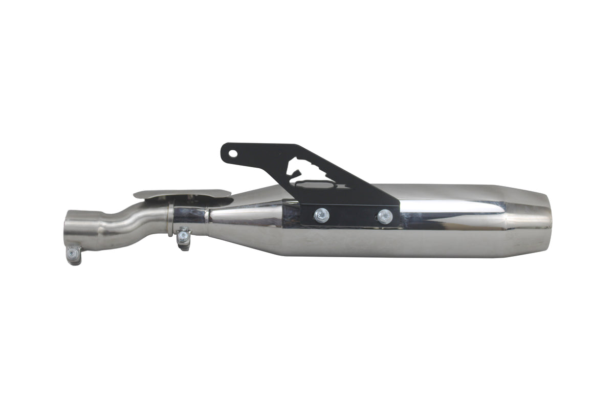 Silver Stallion Performance Silencer Exhaust (BLAZE) SILVER For Triumph speed 400/ Scrambler 400X/T4/ Scrambler 400XC
