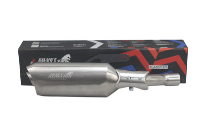 Silver Stallion Performance Silencer Exhaust (BLAZE PLUS) BRUSHED For Triumph speed 400/T4 & Scrambler 400x/XC